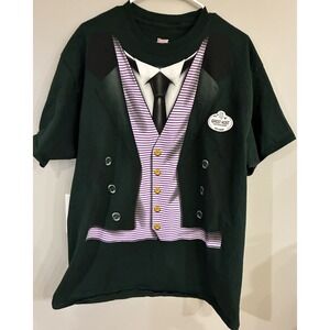 Disney Parks Haunted Mansion Shirt Mens XL Green Ghost Host Costume Tee